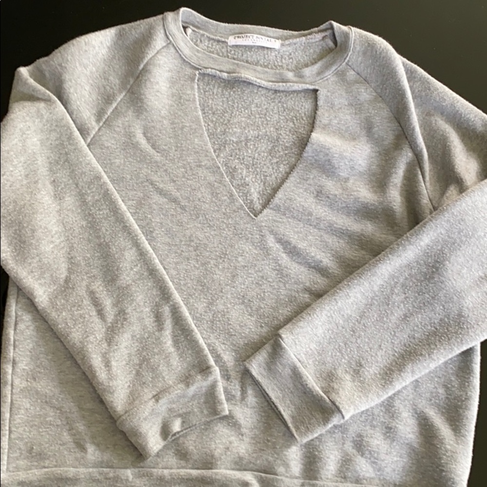 Project social T gray sweatshirt